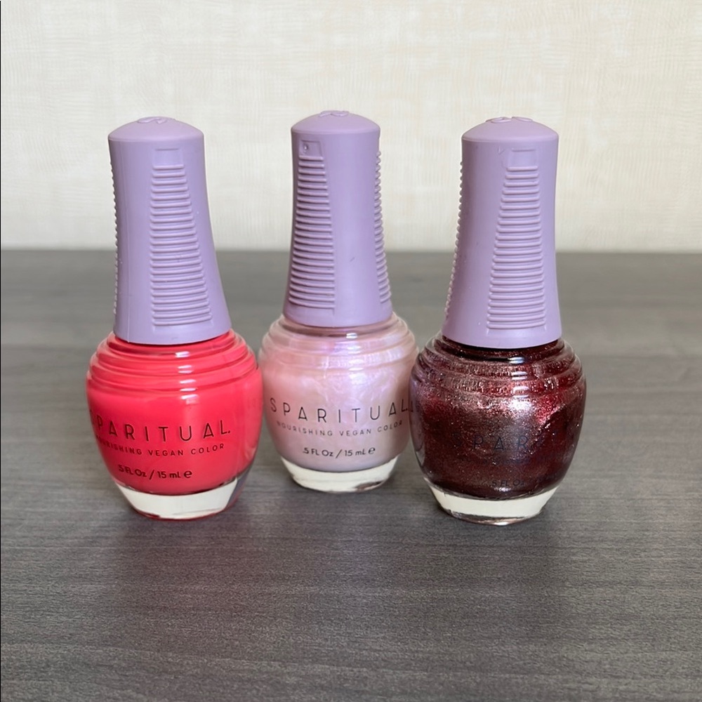 SPARITUAL NOURISHING VEGAN COLOUR NAIL POLISH TRIO